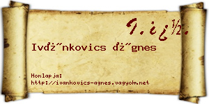 Ivánkovics Ágnes névjegykártya