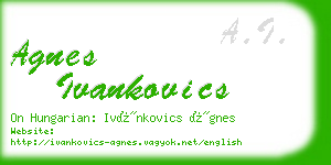 agnes ivankovics business card